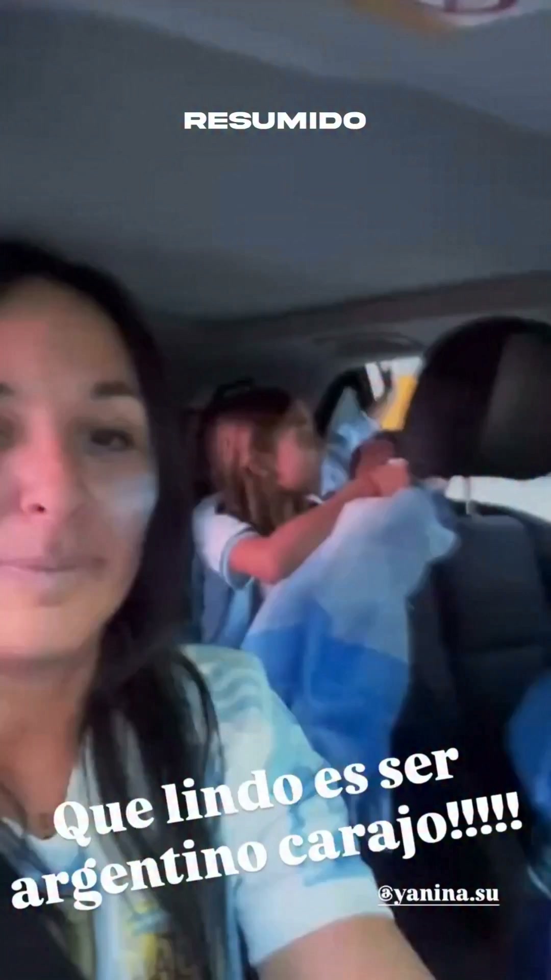 Jorgelina Cardoso, la pareja de Angelito Di María compartió este video celebrando la victoria de Argentina ante Ingaterra
