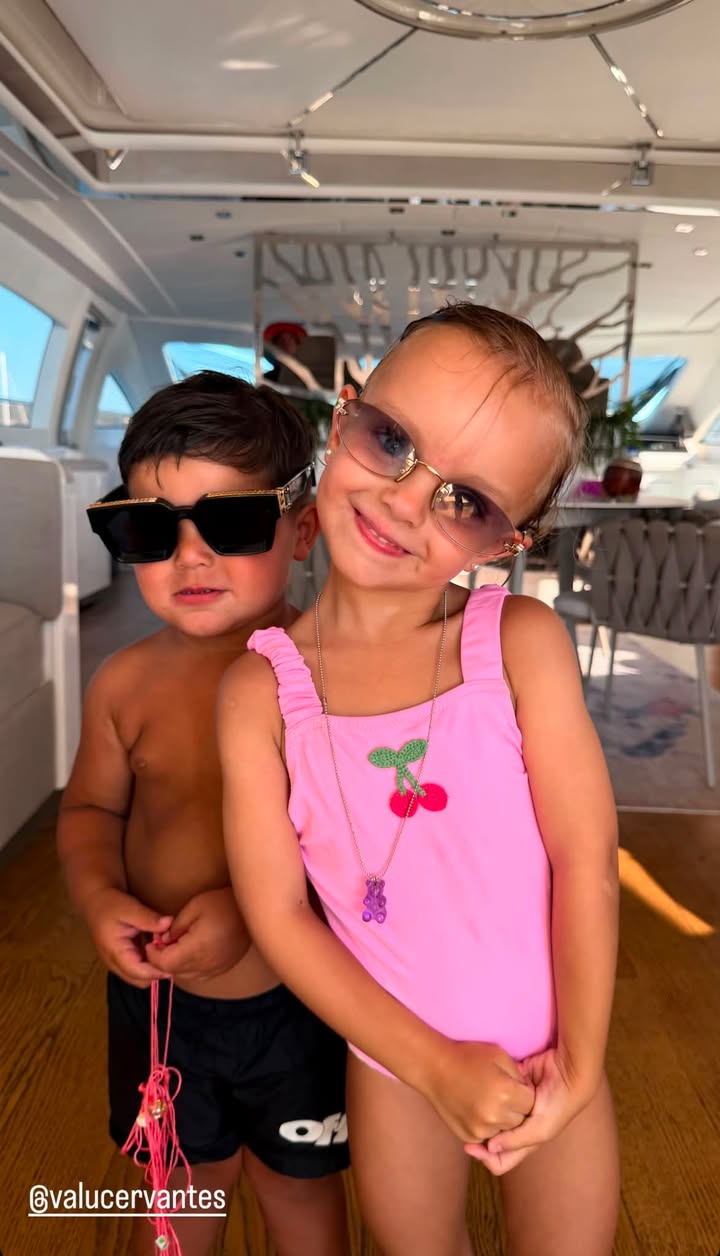Valu Cervantes compartió esta foto de Benja con Emilia, la hija de Gio Lo Celso