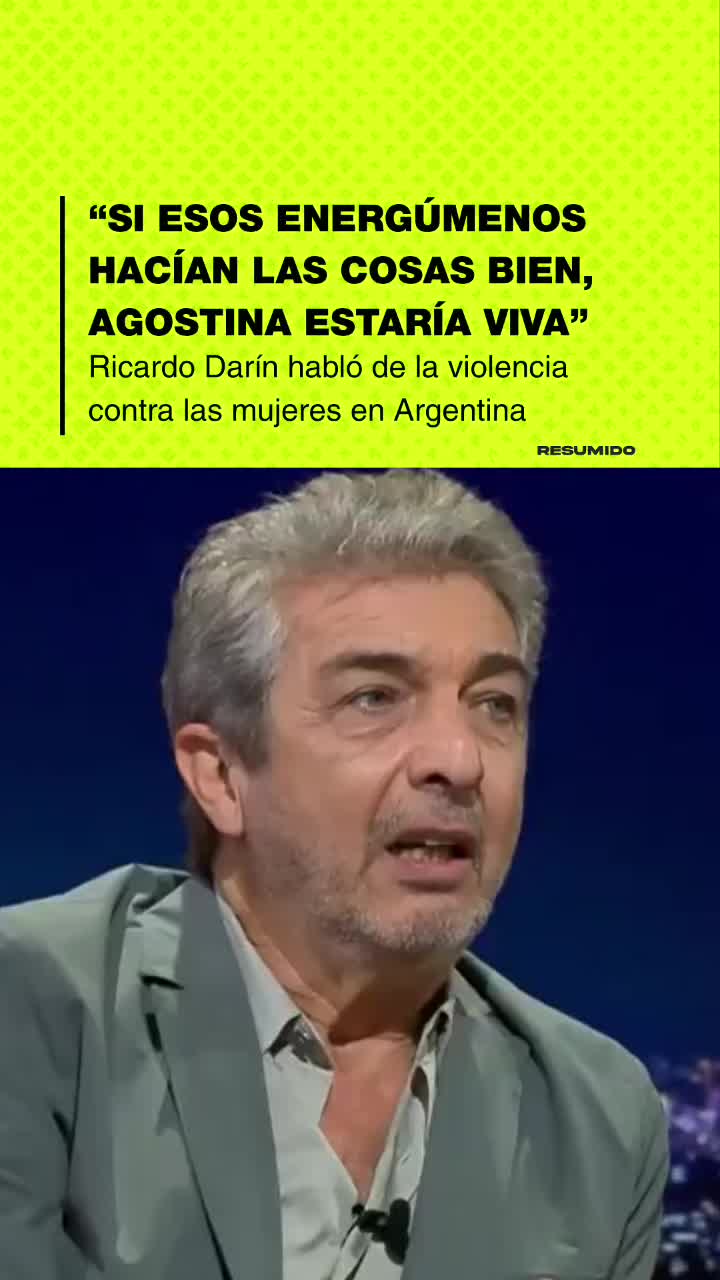 🗣️RICARDO DARÍN HABLÓ DEL FEMICIDIO DE AGOSTINA VEGA