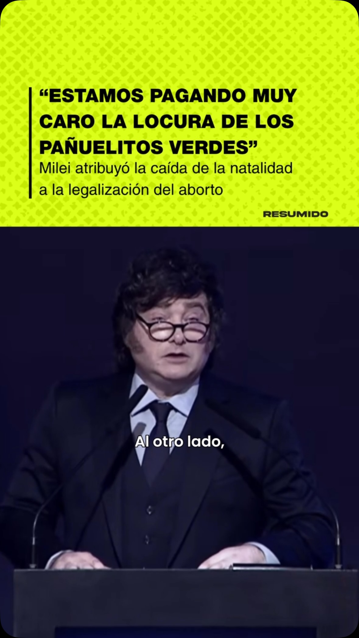 ⭕️ JAVIER MILEI CUESTIONÓ LA LEY DE ABORTO