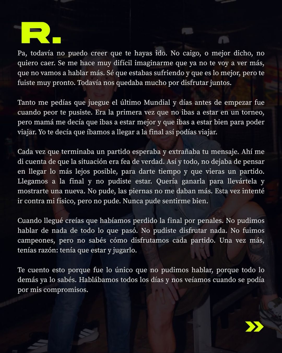 “NO SÉ QUE VOY A HACER SIN VOS, NO SÉ COMO SEGUIR” (2/3)