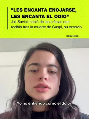 JULI SAVIOLI, EX DE GASPI, HIZO UN DESCARGO POR EL HATE QUE RECIBIÓ