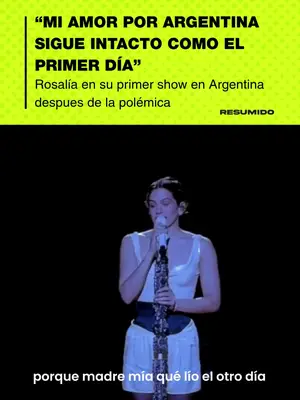 LAS PALABRAS DE ROSALÍA DESPUÉS DEL ESCÁNDALO