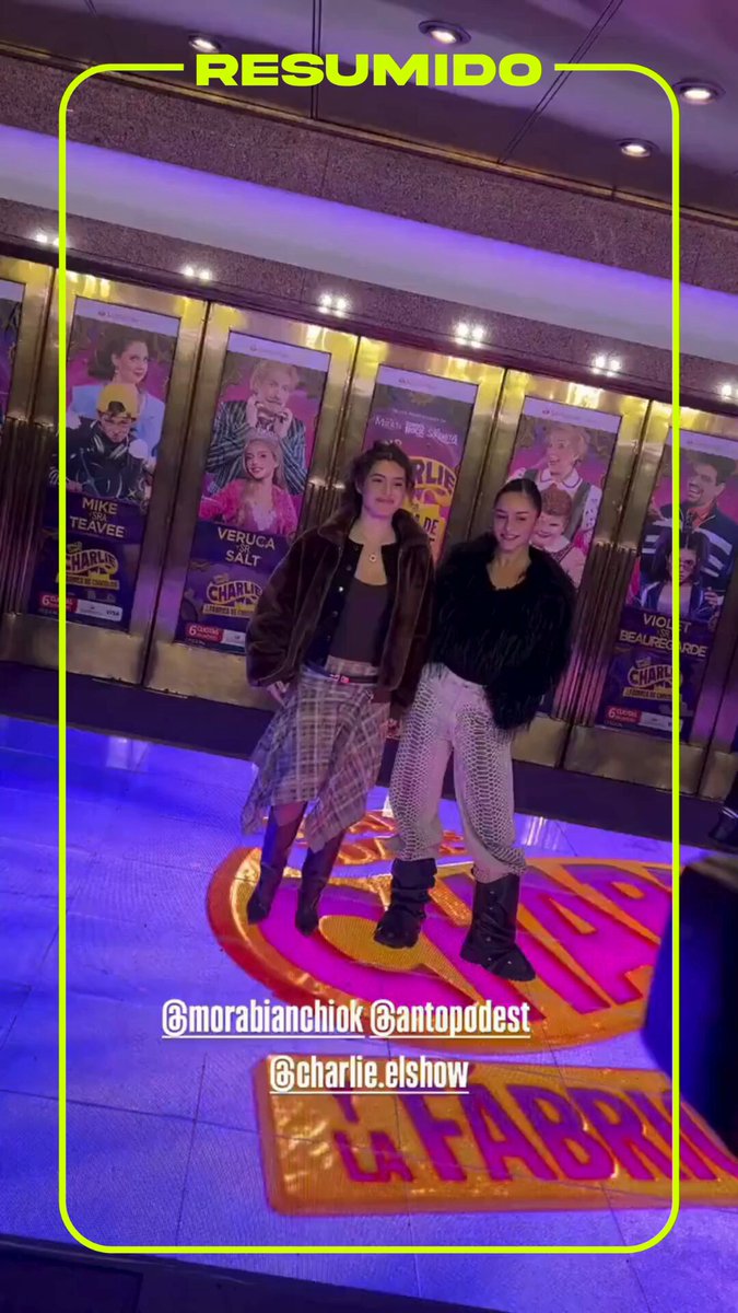 Mora Bianchi y Anto Podesta estuvieron presentes en la función de prensa de “Charlie y la fábrica de chocolate”