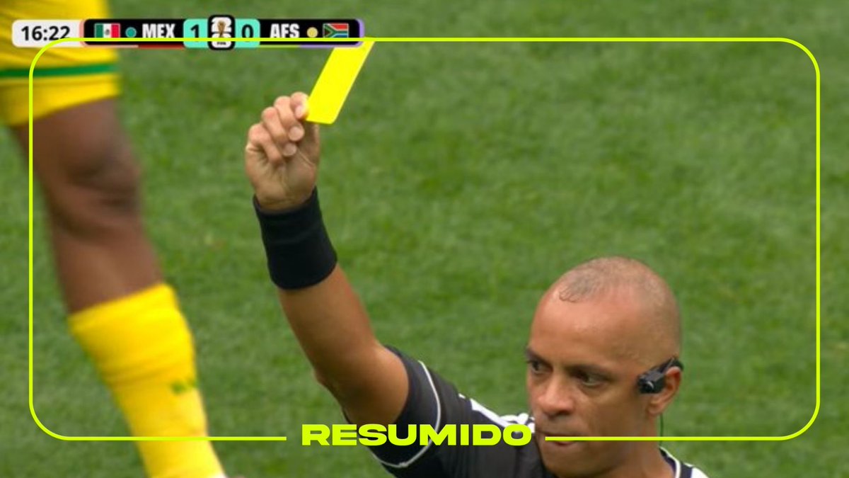 A los 16´PT recibió la primer tarjeta amarilla del Mundial Teboho Mokoena, mediocampista de la selección sudafricana