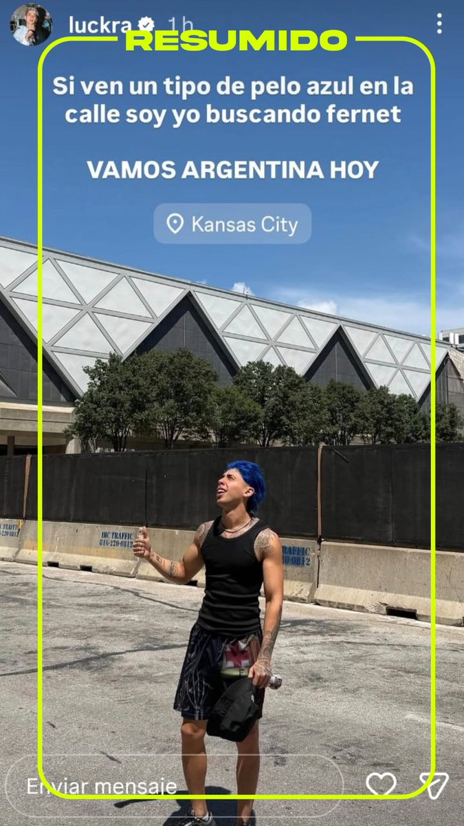 Luck Ra ya está en Kansas para alentar a la Selección Argentina