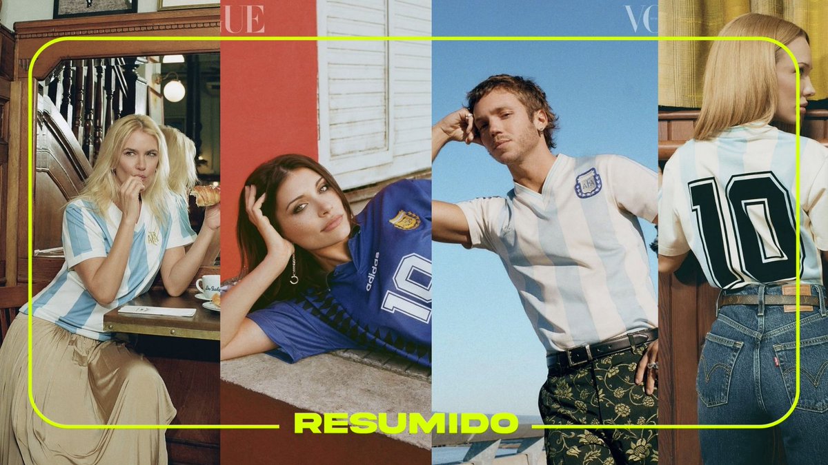 VOGUE Latinoamérica fotografió a Valeria Mazza, Eva de Dominici, Franco Masini y La Joaqui con la camiseta de la Selección