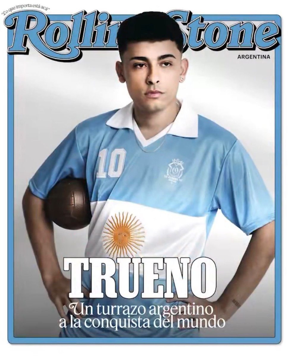📸"Un turrazo argentino a la conquista del mundo"
Trueno en la tapa de Rolling Stone