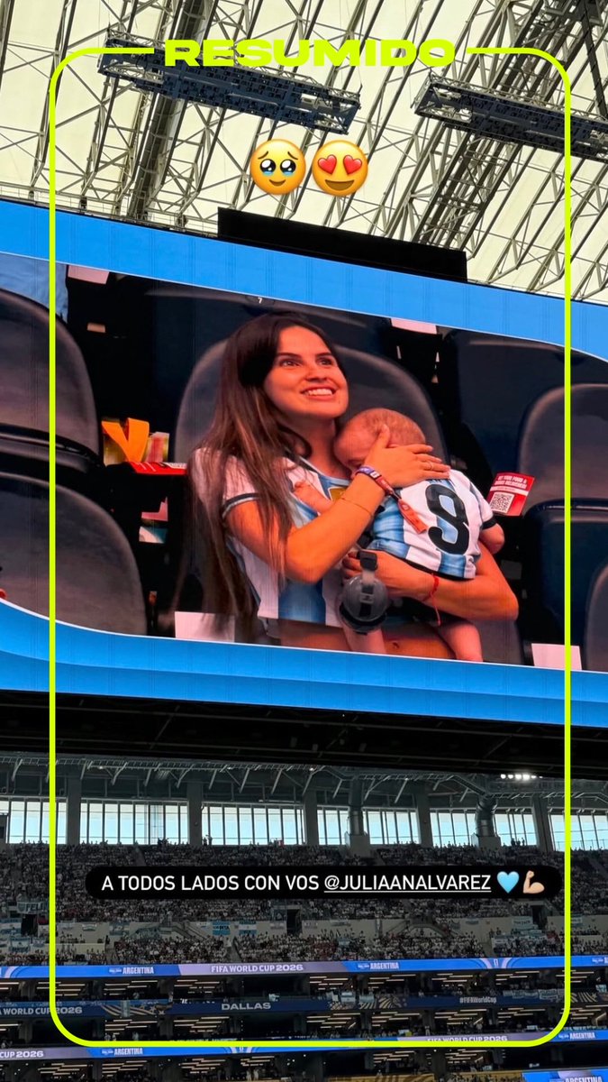 Emilia Ferrero y Amadeo Álvarez presentes en el AT&T Stadium para ver a Julián 🥺