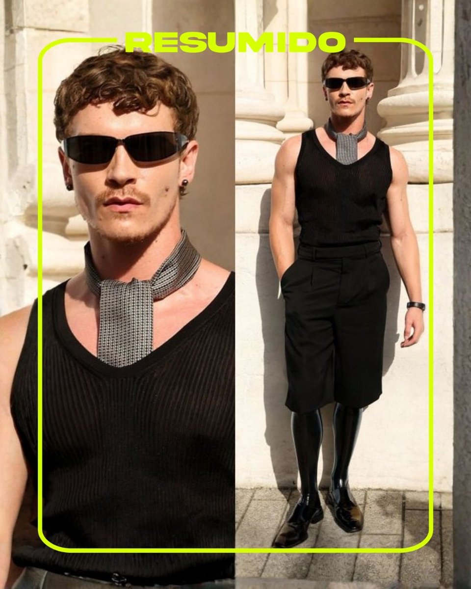 Connor Storrie en el desfile de moda en París