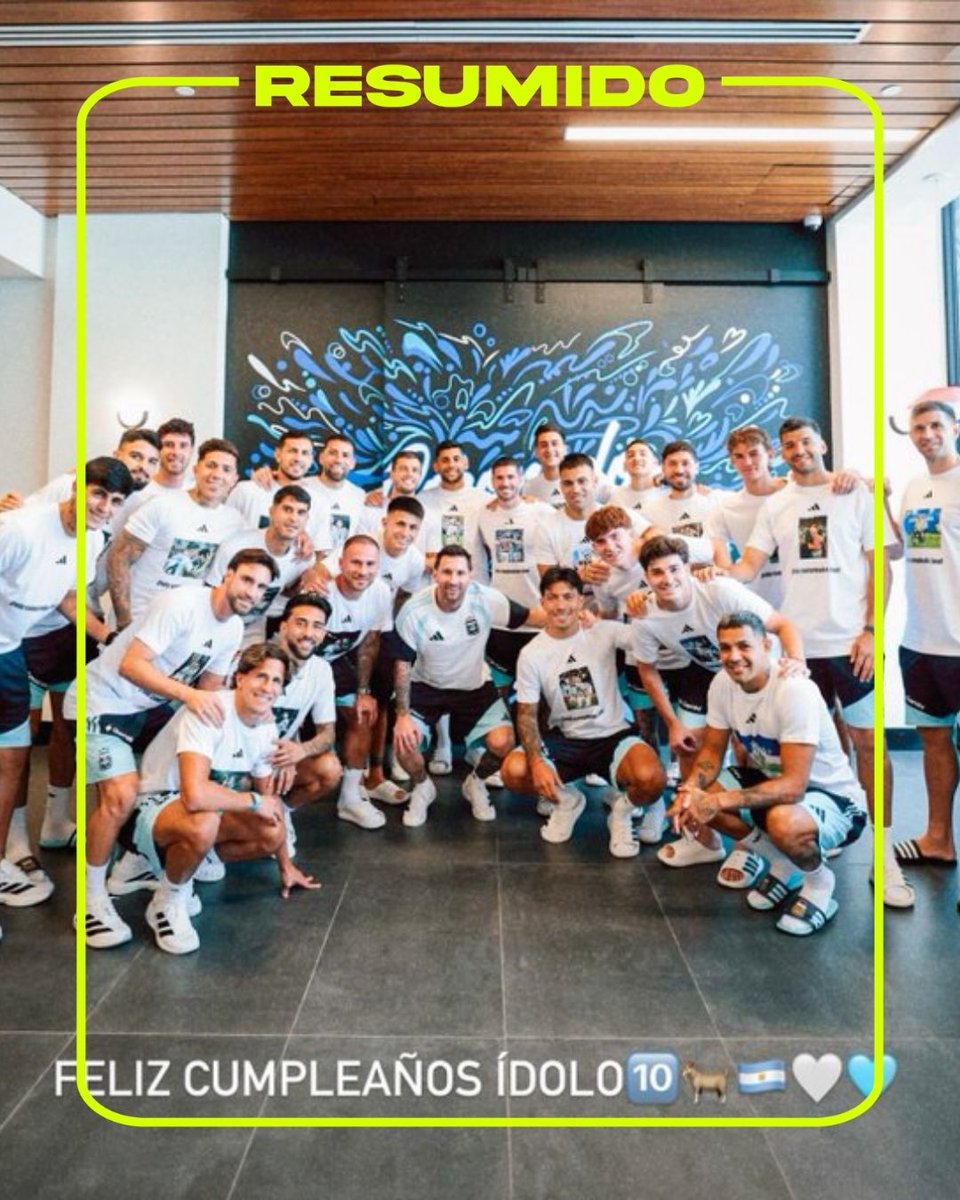 El regalo de la Selección para Messi 🥹
Cada uno se puso una remera con una foto suya con Messi en la selección
Like si son el equipo mas tierno
