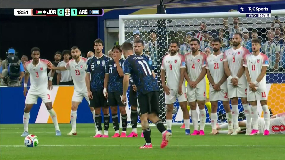 Gol de tiro libre de Lo Celso, marcó el 1-0 de Argentina ante Jordania