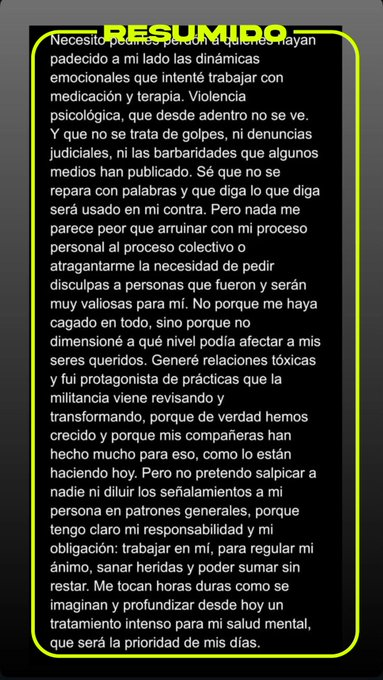 Nacho Levy publicó un descargo en sus historias de Instagram luego de las denuncias de su expareja, la psicóloga Cecilia Ce