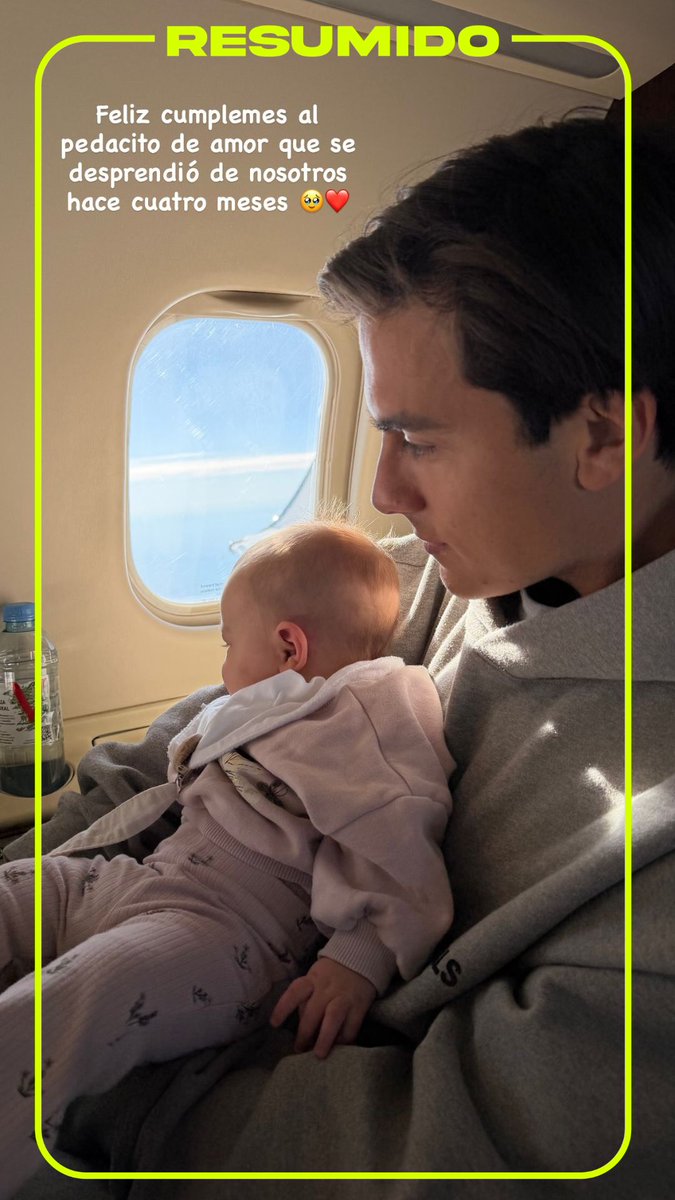 Gia cumplió 4 meses de vida

Oriana Sabatini subió una foto de Gia junto a Paulo Dybala por el cumplemes de su hija