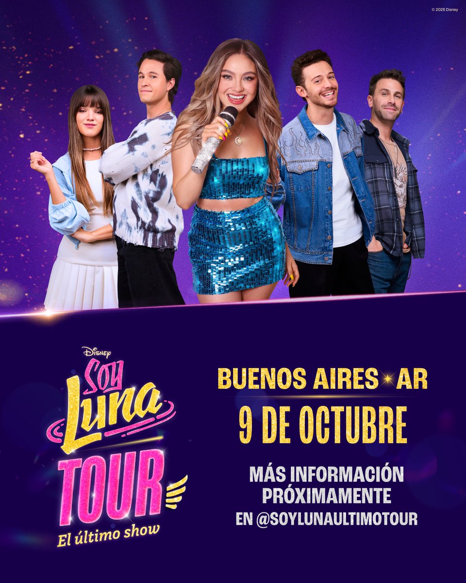 SOY LUNA VUELVE A LOS ESCENARIOS
"El Último Show" se presentará en Buenos Aires el 9 de octubre. Atentis porque se viene más info de las entradas