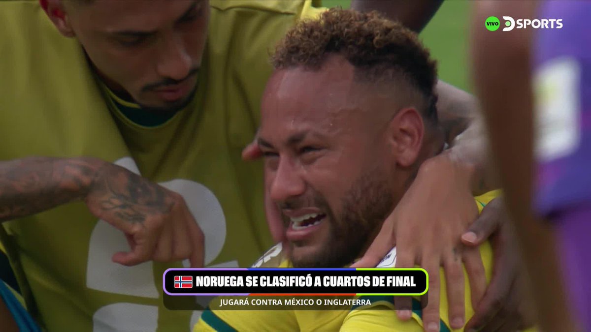 El llanto de Neymar tras ser eliminado del Mundial por Noruega