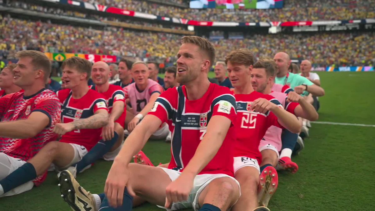Noruega festejó con su típico remo el pase a cuartos de final