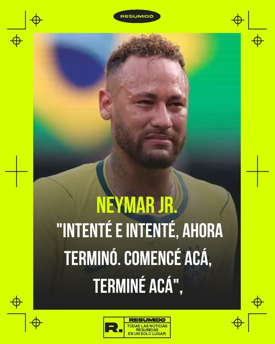 Neymar anunció su retiro de la selección de Brasil tras quedar eliminados de la Copa del Mundo
Su debut fue en 2010 en el MetLife Stadium de Nueva Jersey, el mismo lugar donde cerró su ciclo