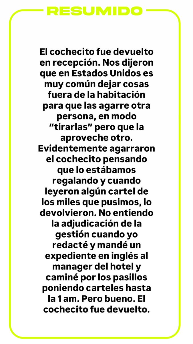 "El cochecito fue devuelto"

Jimena Barón recuperó el cochecito de su hijo Arturo. Lo habían agarrado pensando que era "regalo" por una costumbre de EE.UU. donde dejar cosas afuera de la habitación si