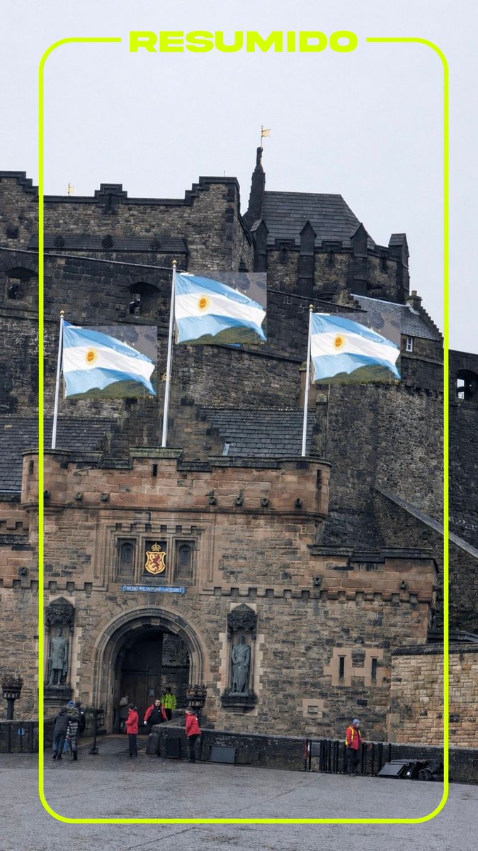 El Castillo de Edimburgo mostrando su apoyo a Argentina en la Copa del Mundo 🇦🇷