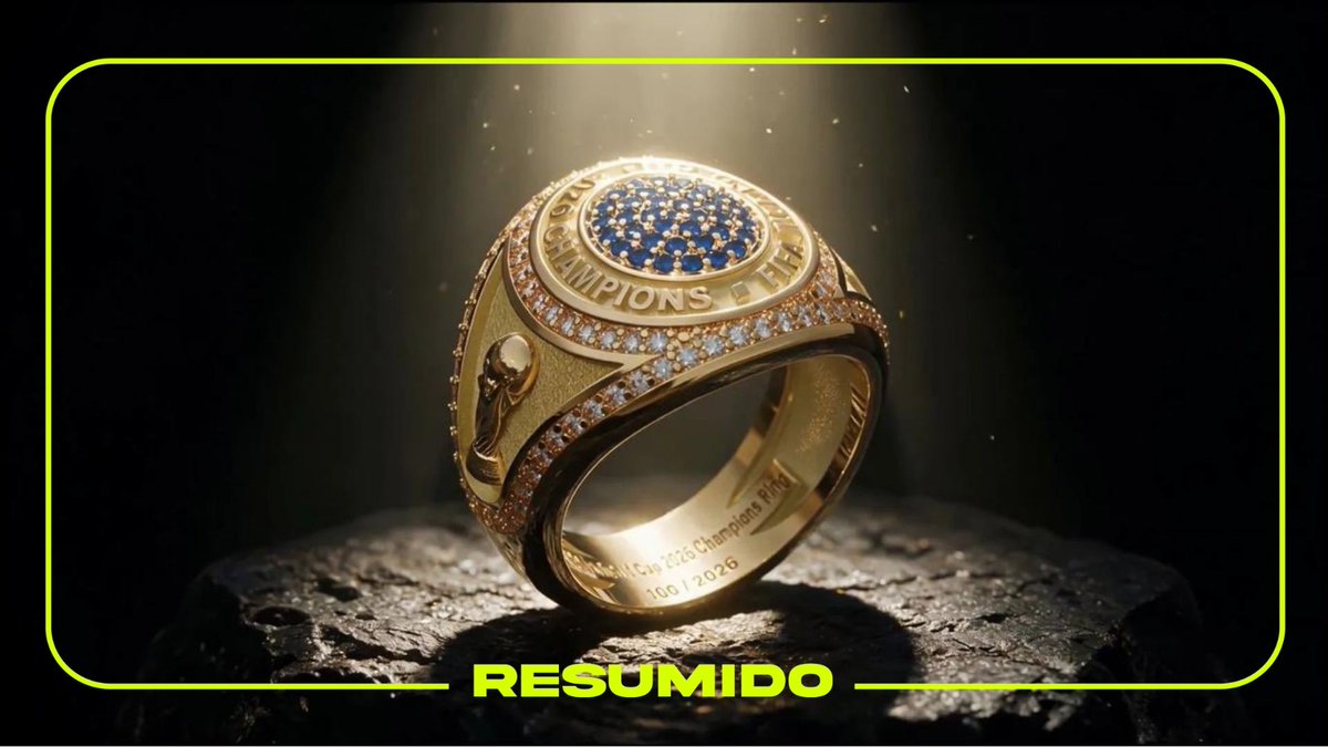 Por primera vez, la FIFA entregará anillos de campeón en el Mundial 2026

Se fabricarán solo 2.026 unidades numeradas: 
-30 serán para el equipo campeón.
-1.996 saldrán a la venta como producto oficia