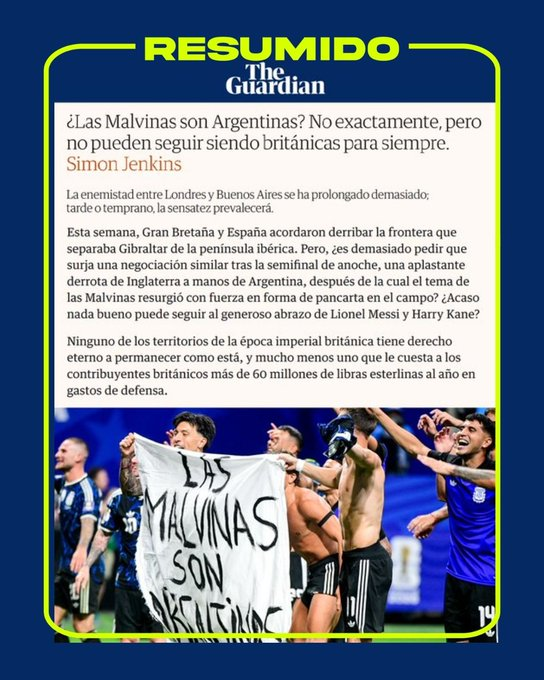 El diario británico The Guardian publicó una columna de opinión pidiendo que el Reino Unido reabra las negociaciones por la soberanía de las Islas