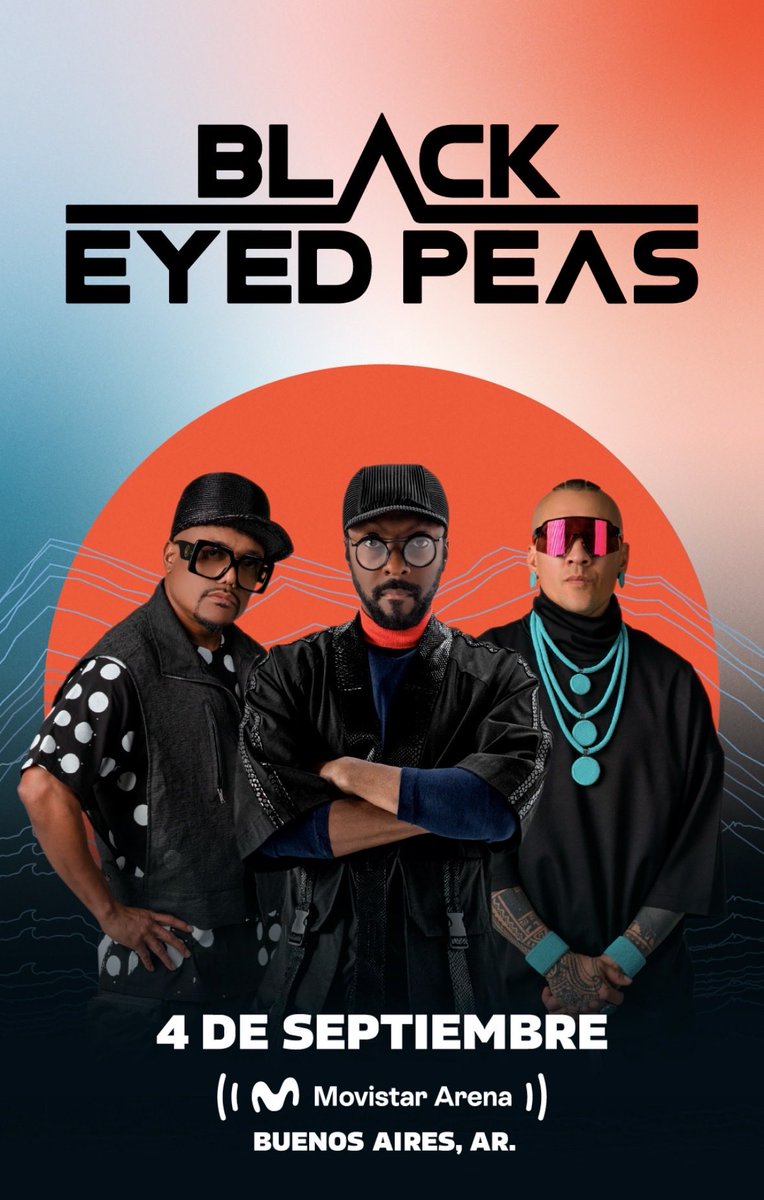 Black Eyed Peas vuelve a Argentina
📆 4 DE SEPTIEMBRE
🎫 Preventa a partir del miércoles 22 de julio a las 16 hs
🎫 Venta general a partir del jueves 23 de julio a las 16 hs.