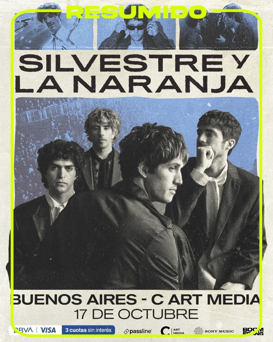 SILVESTRE Y LA NARANJA REGRESA A BUENOS AIRES
 EL 17 DE OCTUBRE EN EL C ART MEDIA

Las entradas van a estar disponibles a partir de este viernes a las 12.00 hs