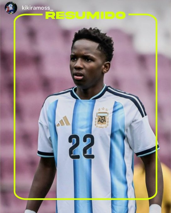 Kiki Ramos, futbolista nacido en Haití, debutó con la Selección Argentina en un amistoso de la sub-17 contra Ecuador