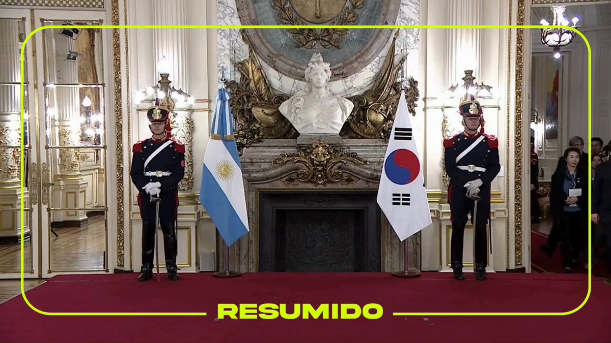 Milei recibió al presidente de Corea del Sur en la Casa Rosada