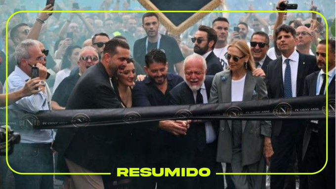 El Napoli festejó sus 100 años con Jana y Diego Jr al lado del presidente del club