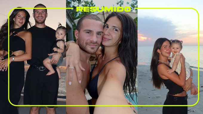 Ailén Cova compartió fotos de sus vacaciones junto a Alexis Mac Allister y su hija Alaia