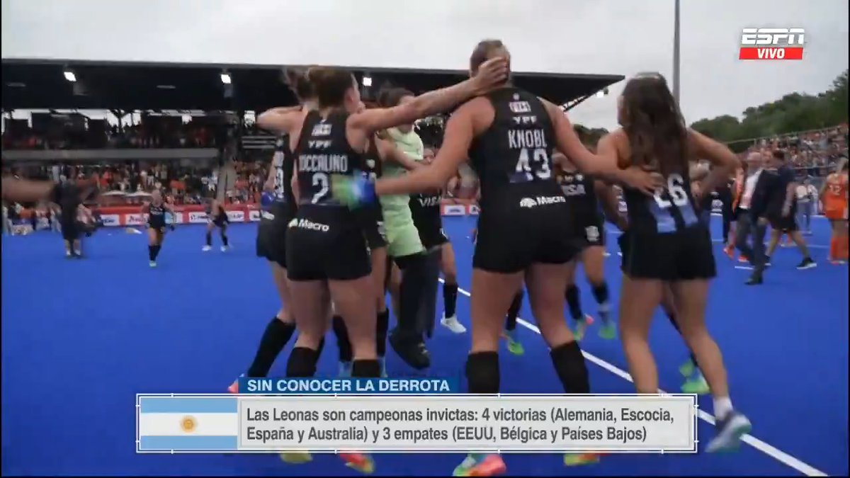 El festejo más esperado, Las Leonas luego de consagrarse campeonas🏆