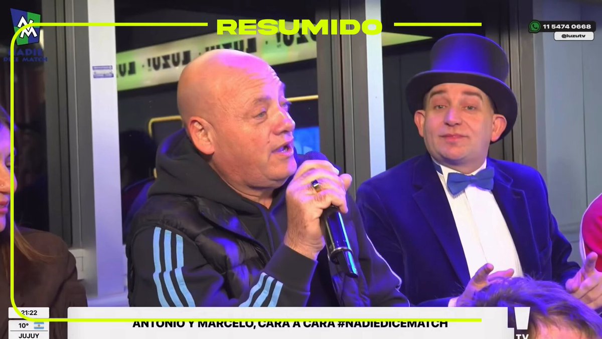 El programa recién empezó y Antonio Occhiato ya está cantando🎤 #nadiedicematch