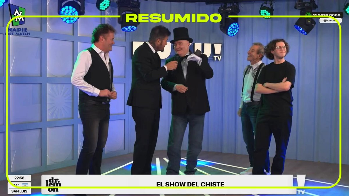 Larry De Clay llegó para el show del chiste #NadieDiceMatch