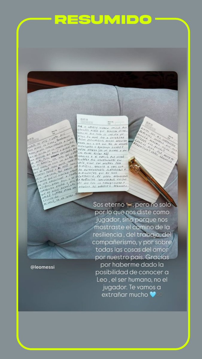 "Nos mostraste el camino de la resiliencia, del trabajo, del compañerismo, y por sobre todas las cosas del amor por nuestro país" 🇦🇷

💙 El mensaje que le escribió Gerónimo Rulli, arquero de la Selecci