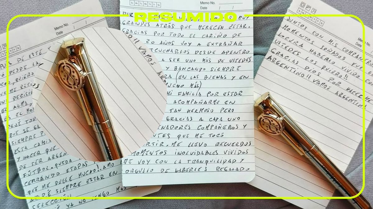 Potterheads, ¿se dieron cuenta de que Messi escribió la carta con una birome de Giratiempo?