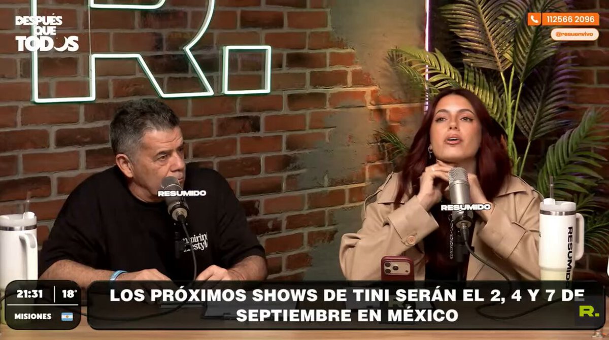 “‘Pá’ no la sacó nunca. Si en Mechón de Pelo no canta ‘Pá’...”.

Agus García remarcó que habrá que ver, en los próximos shows de FUTTTURA, si Tini canta “Pá” y “Ángel” #DQT
