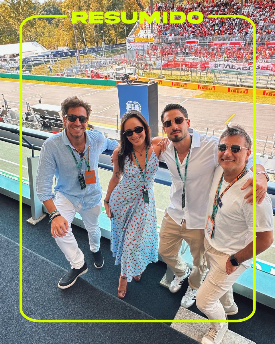 Nico Occhiato y Flor Jazmín estuvieron viendo la F1 en Monza