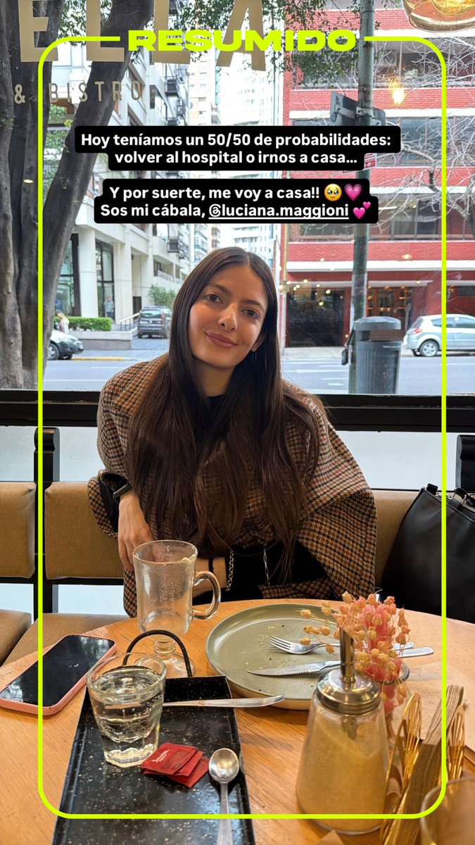“Por suerte, me voy a casa”.

Denisse González contó que tenía un 50% de chances de volver a ser internada, pero todo salió bien en sus chequeos médicos