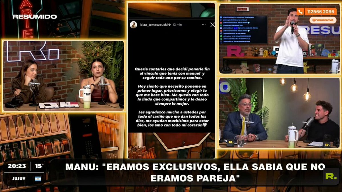“Yo no tengo nada malo para decir de Lola y Lola no tiene nada malo para decir de mí”

Manu Ibero dijo que le molesta que la gente lo encasille en algo que no es al decirle: “Zoe tenía razón” #DQT