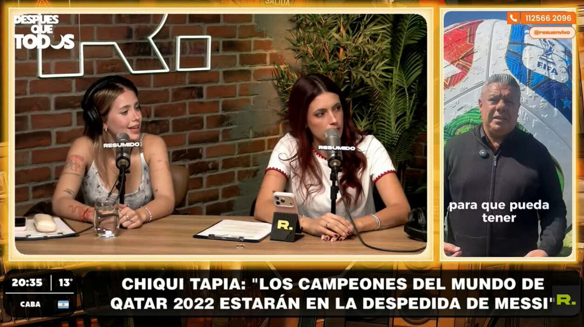 “Lionel Messi, el más grande del fútbol argentino, se merece una despedida contra Brasil, Inglaterra, Francia, Italia… alguien que esté a la altura”.

Rolo Barbano se enojó porque el último partido de
