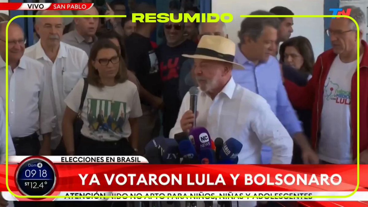 Elecciones en Brasil: votaron Lula da Silva y Flávio Bolsonaro 

El Presidente dijo que "está en juego la definición de un proyecto de país", mientras que Bolsonaro declaró: "Quiero ganar para garanti