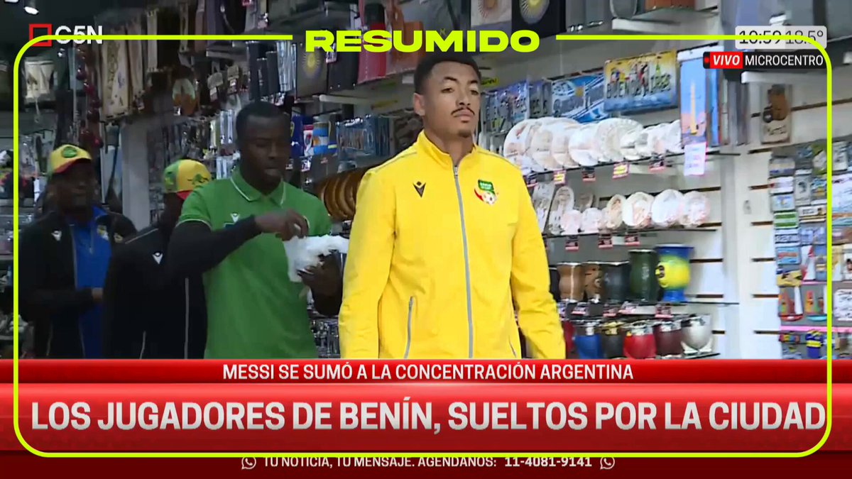 🇦🇷 "No hay que marcar a Messi, vamos a disfrutar este partido"

Los jugadores del seleccionado de Benín ya recorren Buenos Aires antes del amistoso y llenaron de elogios al 10 argentino: "Messi es el 