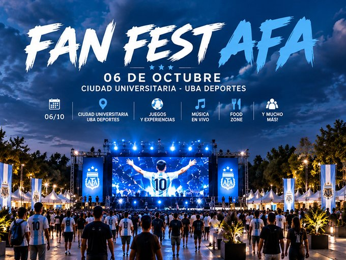 La AFA anunció el Fan Fest "Gracias, Leo" en Ciudad Universitaria por el partido de despedida de Messi de la Selección Argentina