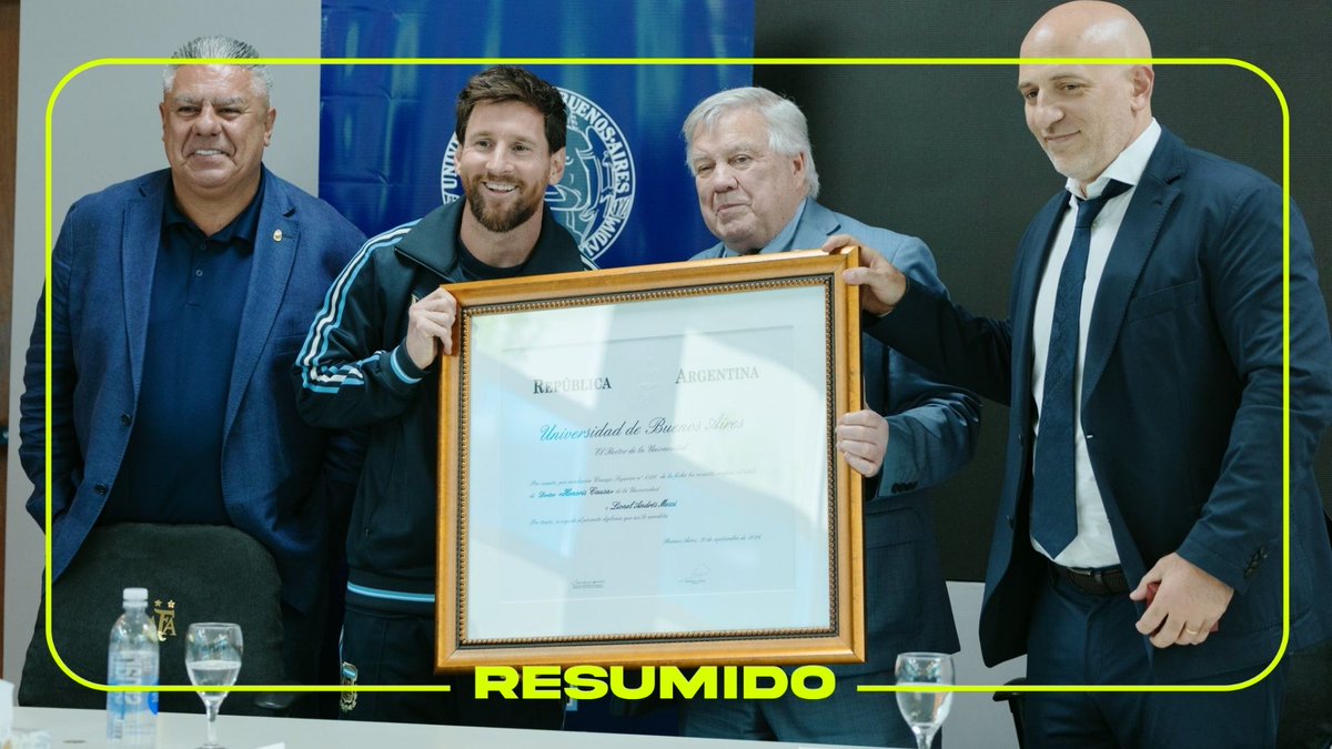 "El mayor título que puede dar la UBA para alguien que nos dio todo"
Messi recibió el Doctorado Honoris Causa de la UBA