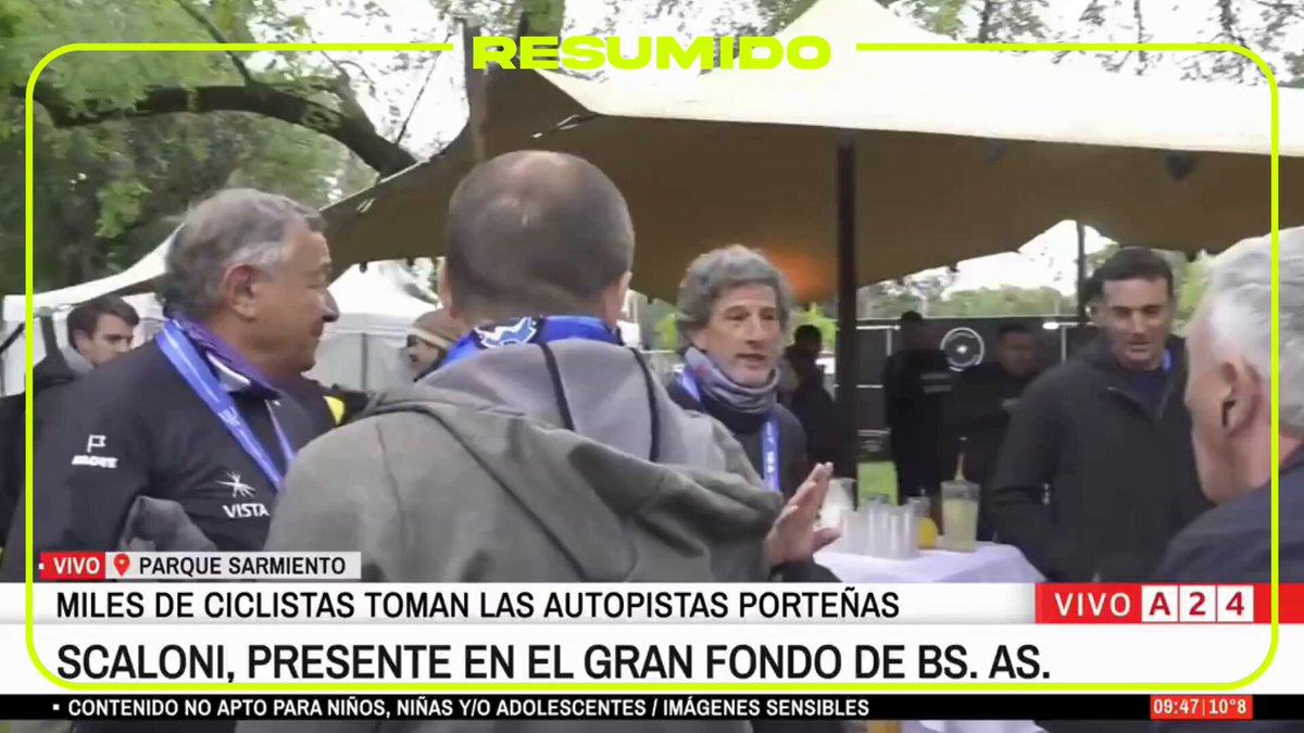 🚲” Fue muy lindo pedalear por Buenos Aires”

👉🏻Scaloni participó del Gran Fondo de Buenos Aires y destacó el cariño de la gente en la carrera.