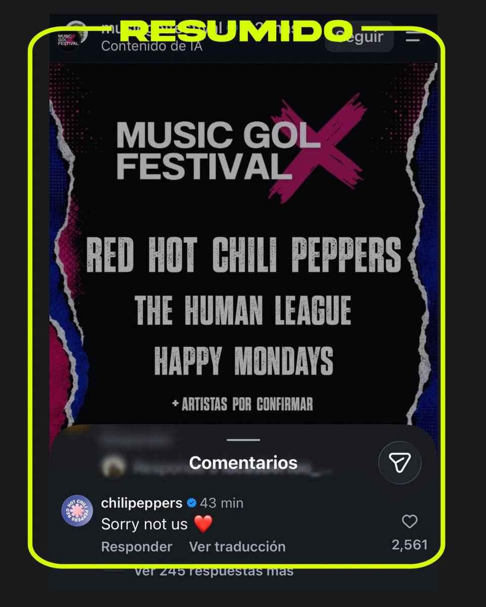 Red Hot Chili Peppers desmintió que vaya a tocar en Rosario, después de que el Music Gol Festival anunciara su participación