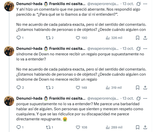 En su descargo, aseguró que Frankillo había hecho comentarios despectivos sobre una persona con síndrome de Down
También afirmó que, después de la obra, Alonso se puso a llorar y Frankillo se fue a h