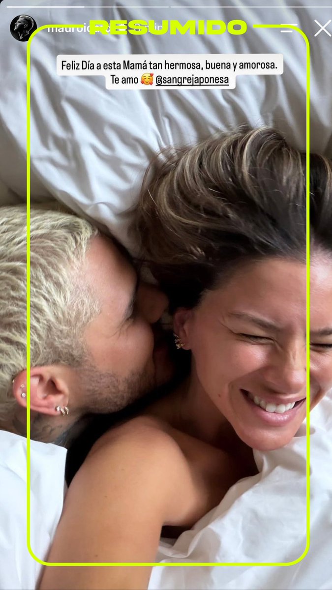 Mauro Icardi saludó a la China Suárez por el Día de la Madre con una foto juntos en la cama
